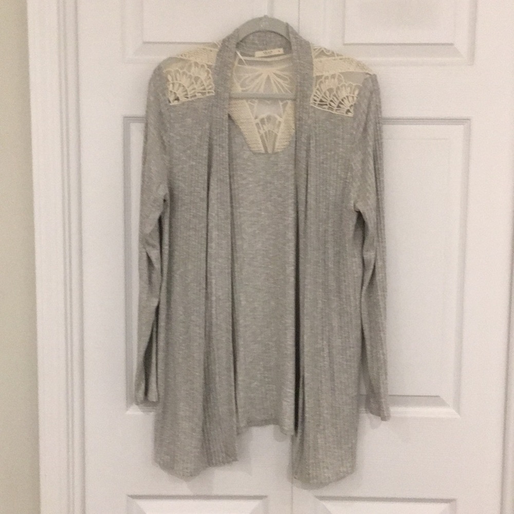 Le Lis lace open cardigan